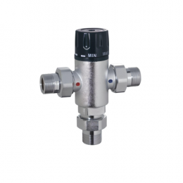 ViEiR Термостатический смесительный клапан 1/2" 38-60°С с американками (VR173)