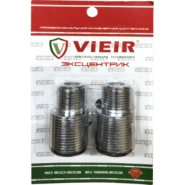 ViEiR Эксцентрик 1/2"НР-3/4"НР, 10 мм никелированная латунь (PV45)