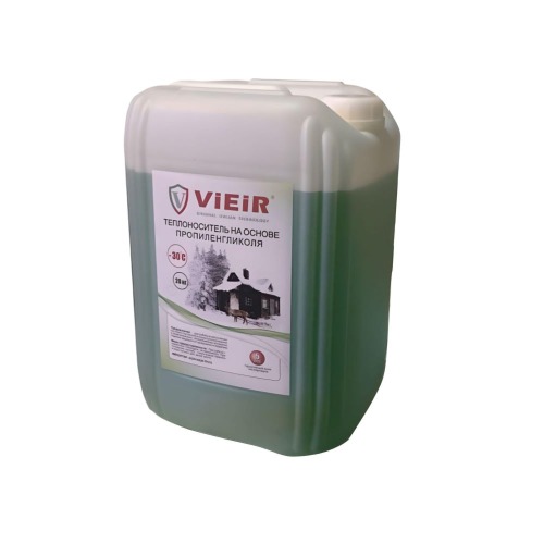 Теплоноситель для отопления ViEiR, пропиленгликоль -30℃ (20 л) зеленый