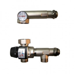 ViEiR Насосно смесительный узел для теплого пола 130 мм с термост. клапаном 20-45 °С (VR200A)