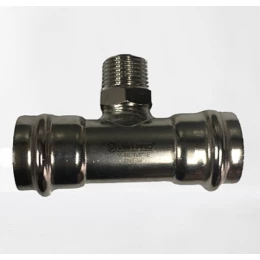 VIEIR Тройник пресс из нержавеющей стали 15×1/2"×15 нар. резьба (VPTM15315)