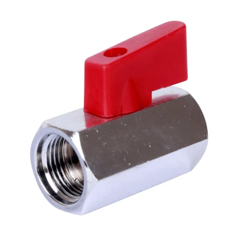 ViEiR шаровой кран ВР-ВР 1/2" mini, красн. и син. ручки (VRFF3)